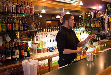 The bar at Fratelli Restaurant & Bar in LaVale, MD